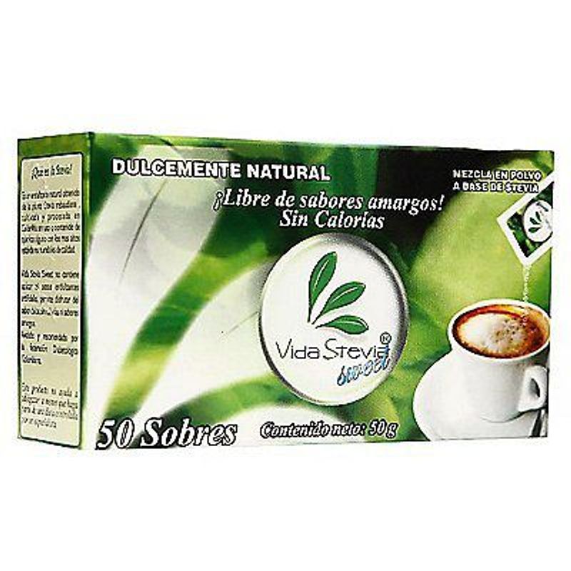 VIDA STEVIA - Endulzante Vida Stevia en Polvo Caja 50 Und