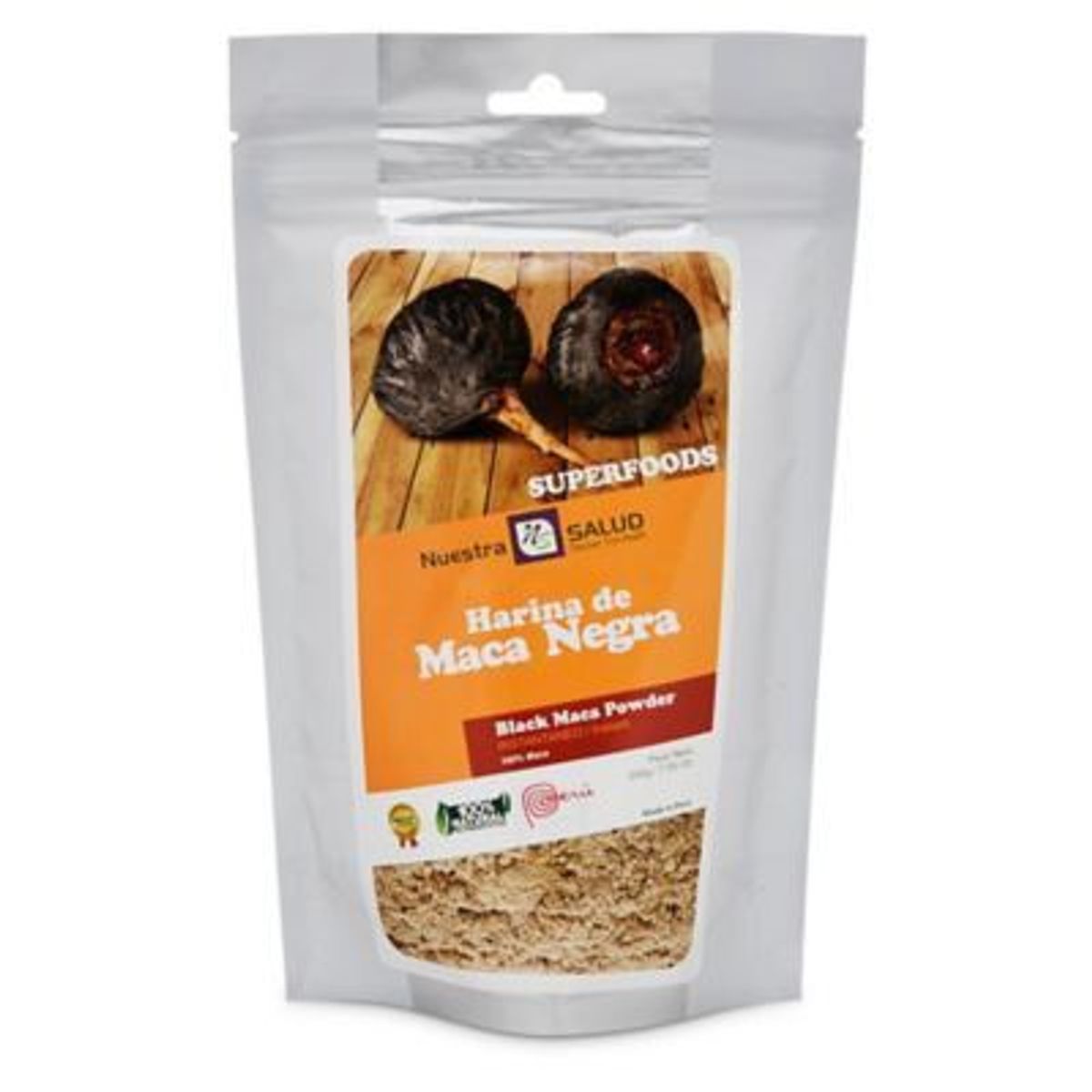 NUESTRA SALUD - Harina de Maca Negra Nuestra Salud Doypack 200 g