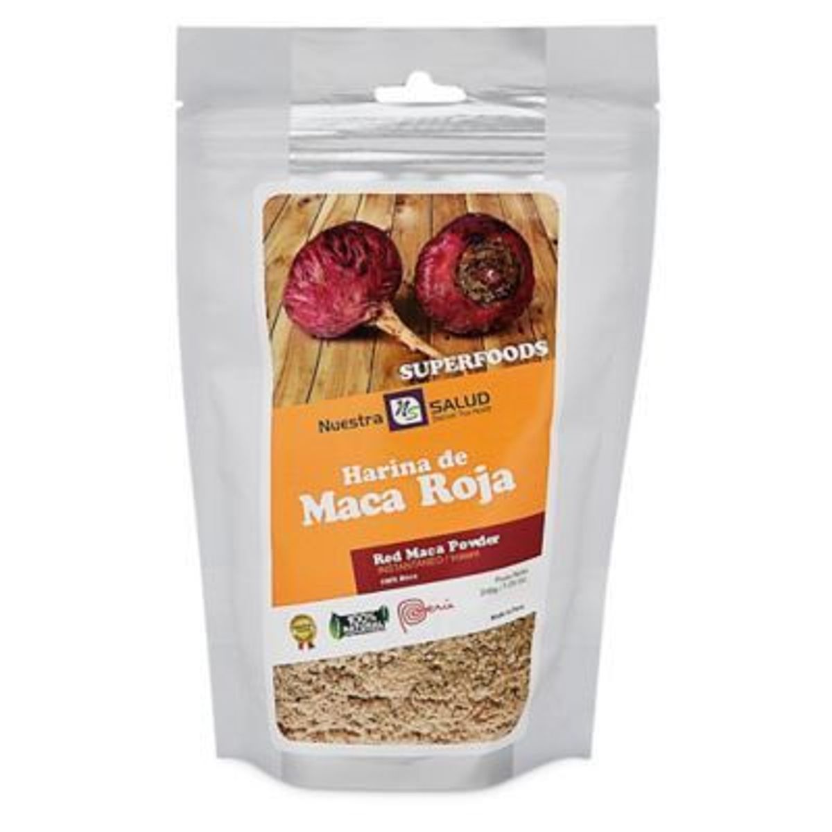 NUESTRA SALUD - Harina de Maca Roja Nuestra Salud Doypack 200 g