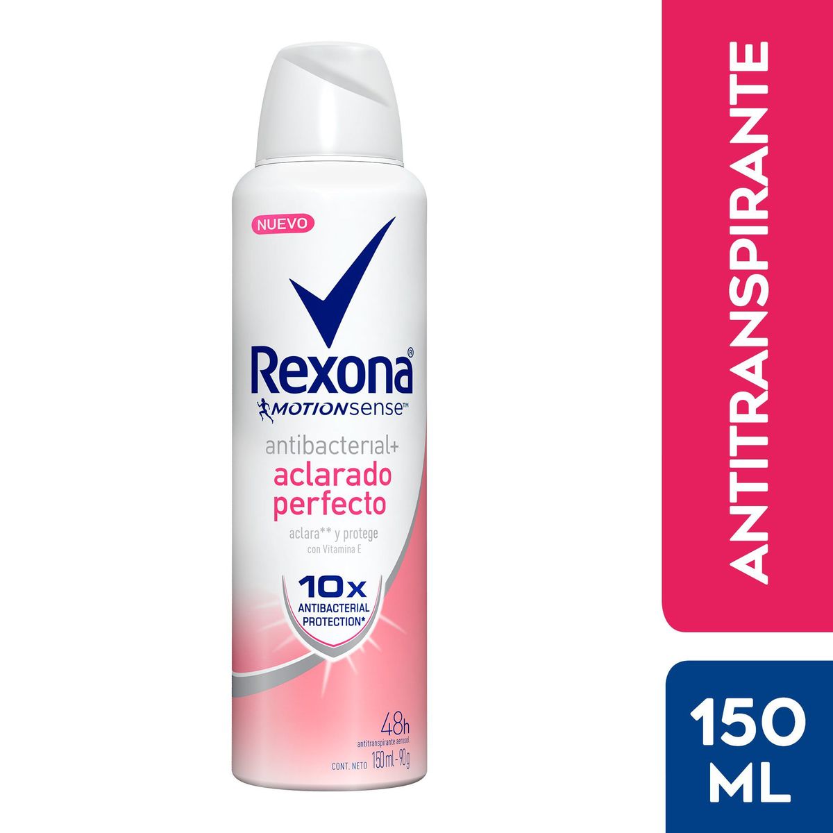REXONA - Antitranspirante en Spray Rexona Antibacterial Aclarado Envase 150 mL