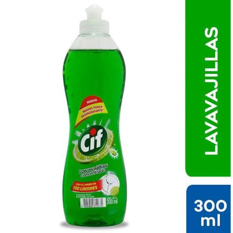 CIF - LAVAVAJILLA LIQ CIF CONCENTRADO LIMON BOT X 300ML