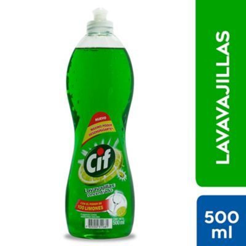 CIF - Lavavajilla Líquido Concentrado Cif Limón Envase 500 mL