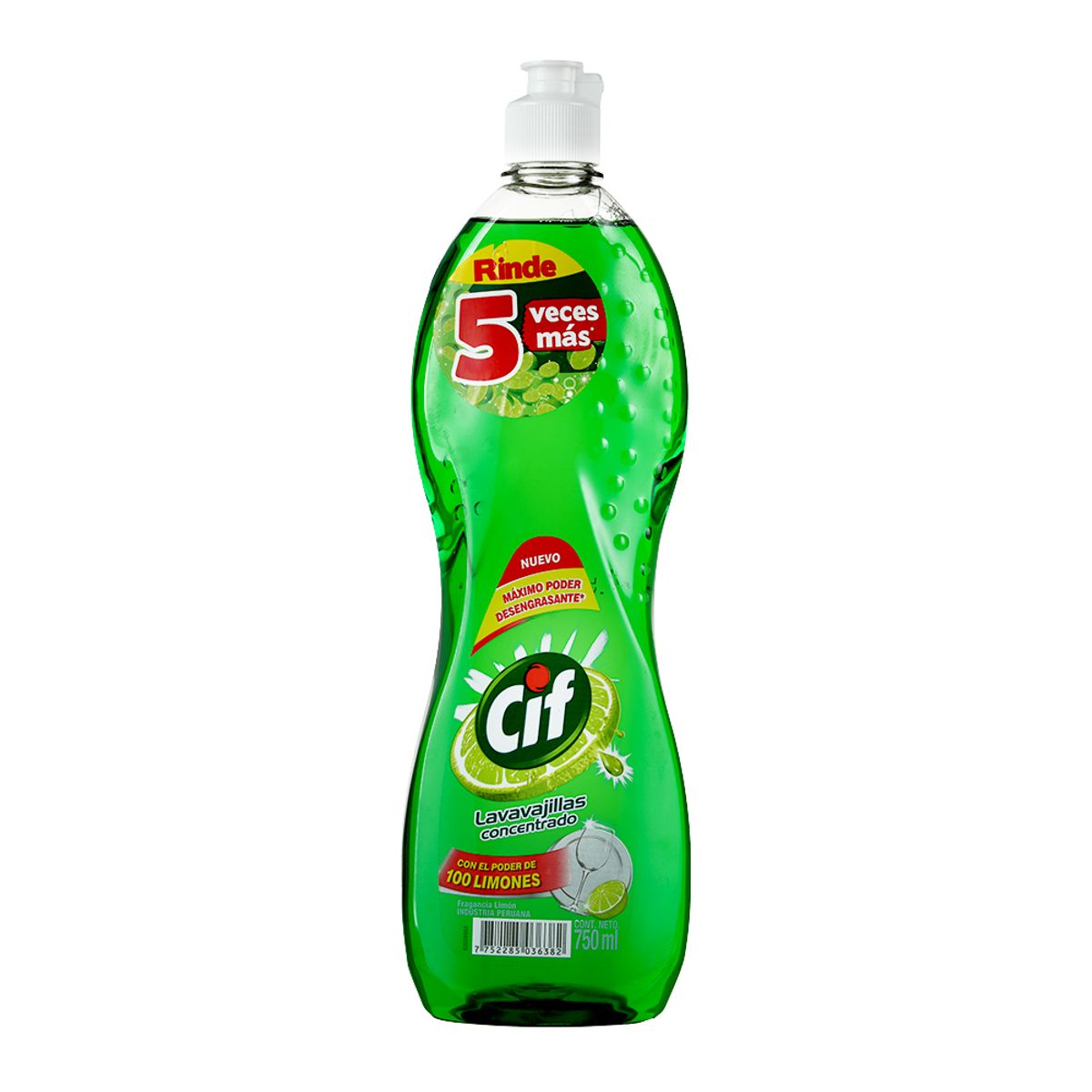 CIF - Lavavajilla Líquido Concentrado Cif Limón Botella 750 mL