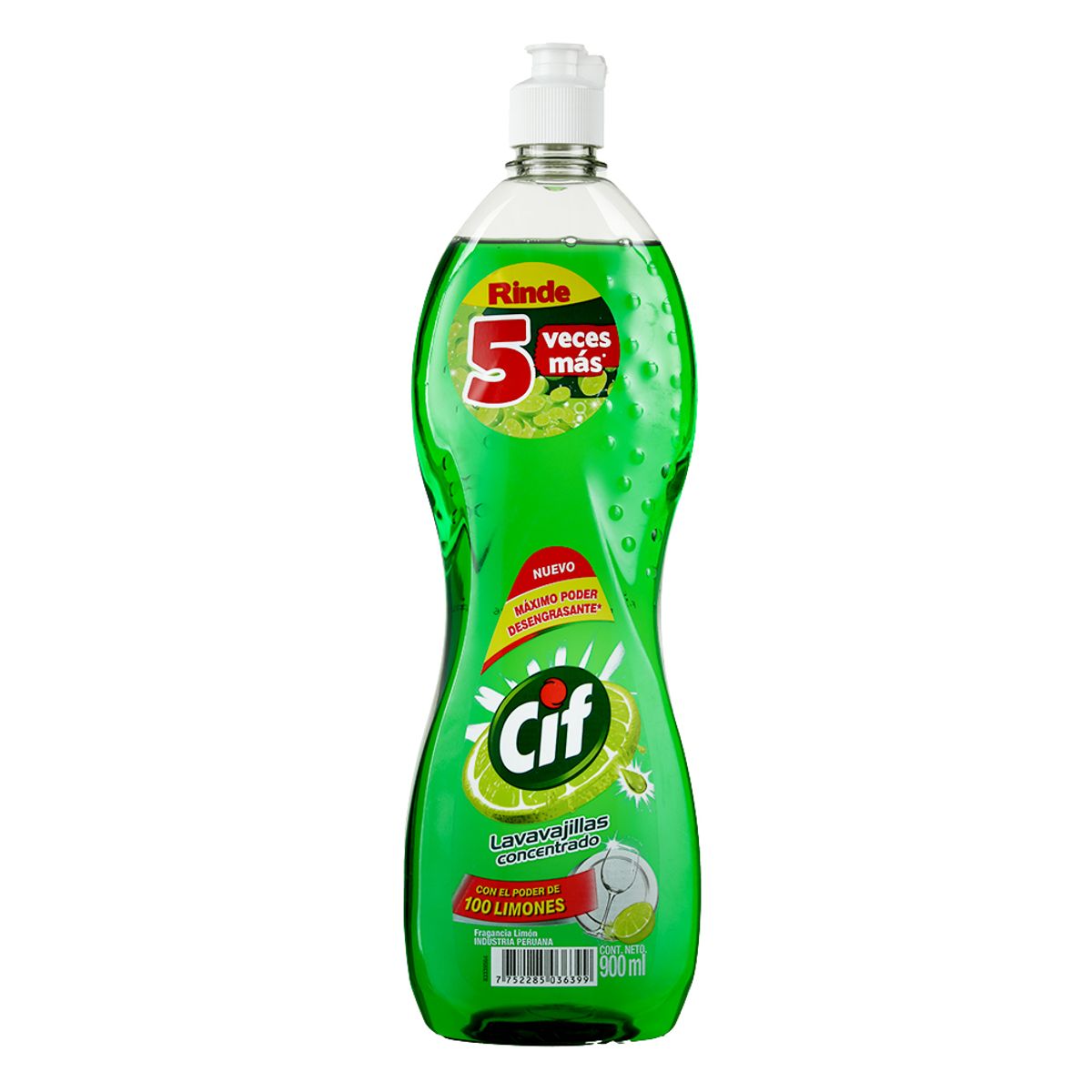 CIF - Lavavajilla Líquido Concentrado Cif Limón Botella 900 mL
