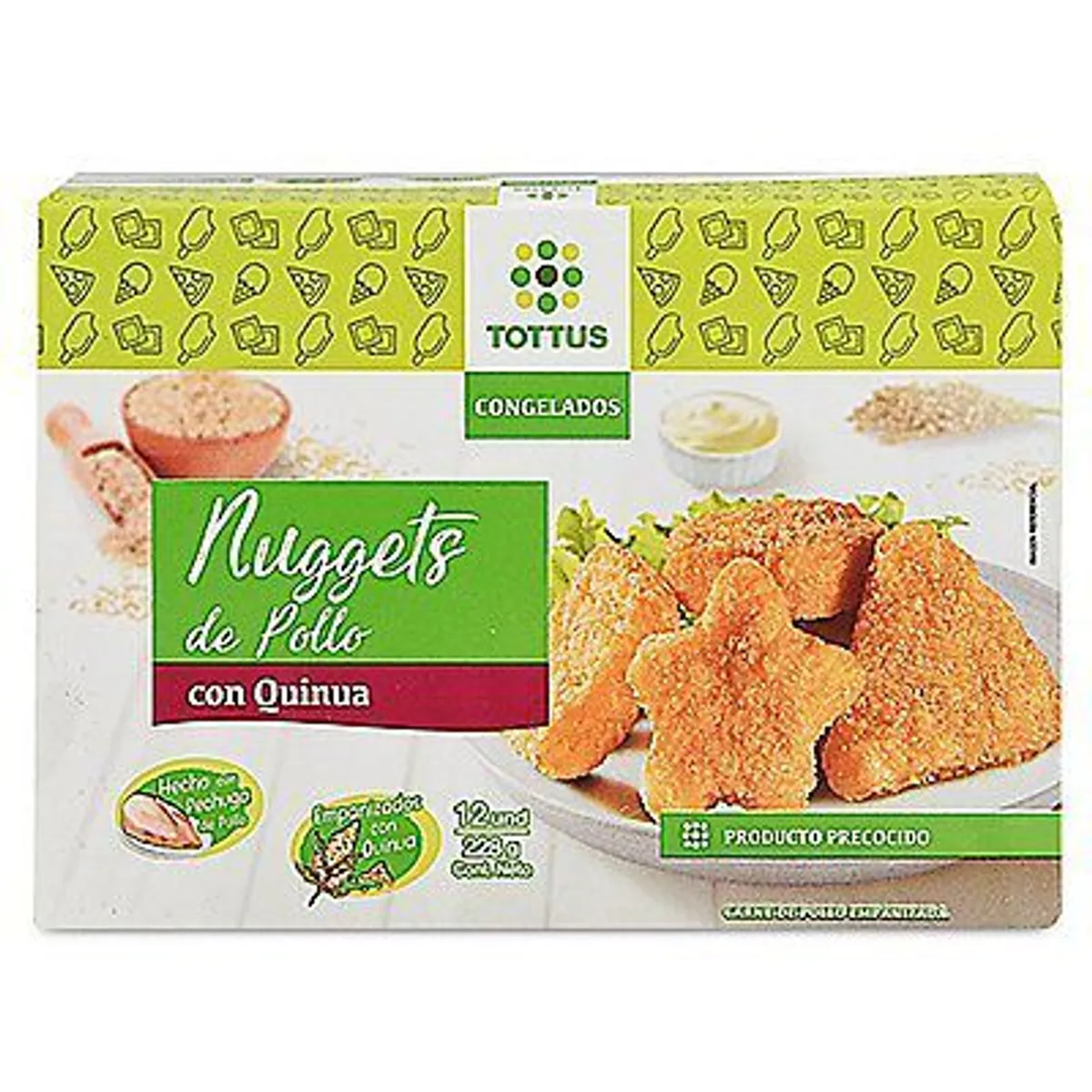 TOTTUS - Nuggets de Pollo con Quinua Tottus Caja 12 Und