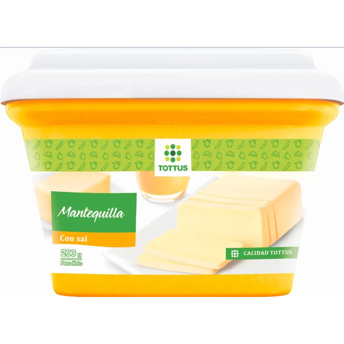 TOTTUS - Mantequilla con Sal Tottus Envase 200 g