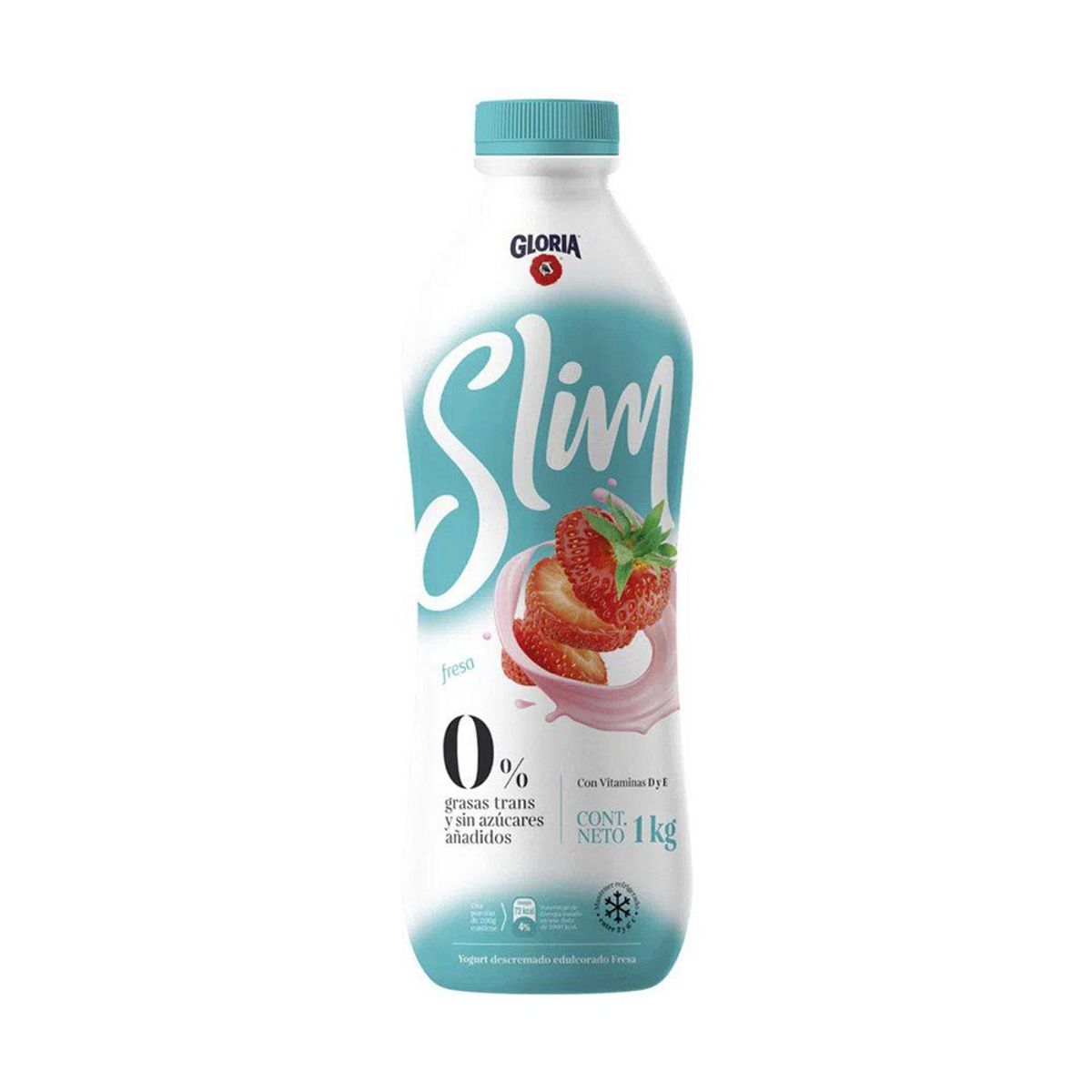 GLORIA - Yogurt Gloria Slim Fresa Botella 1 Kg