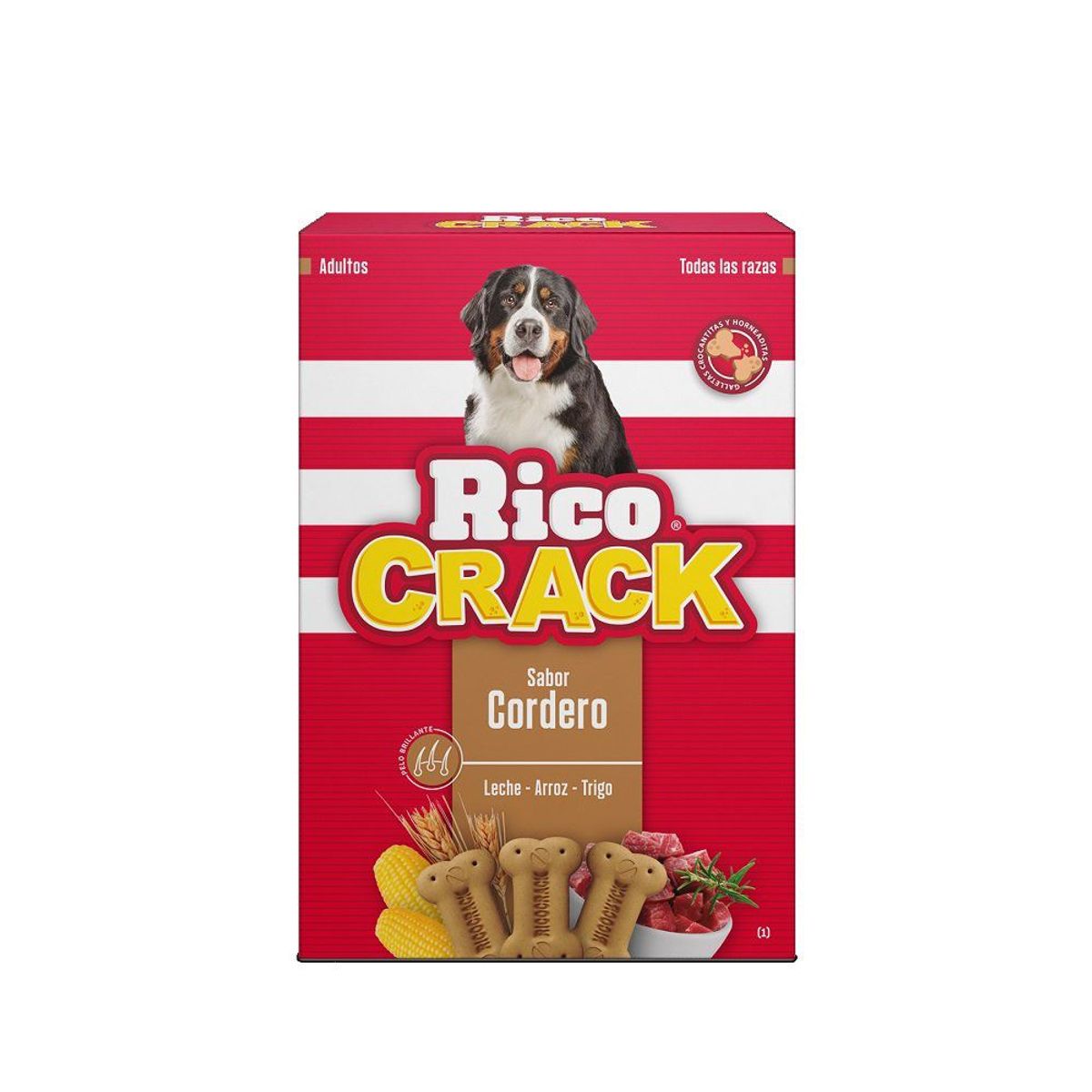 RICOCRACK - Galletas Perros Adultos Ricocrack con Cordero Caja 200 g