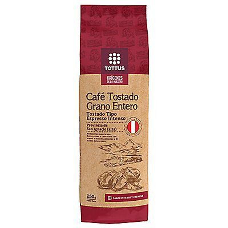 TOTTUS ORIGENES - Café Tostado Grano Entero Tottus 250 g