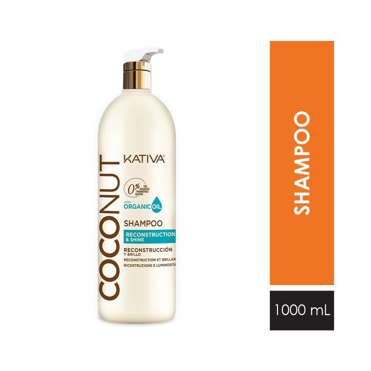 KATIVA - Shampoo Kativa Coconut Botella 1 L