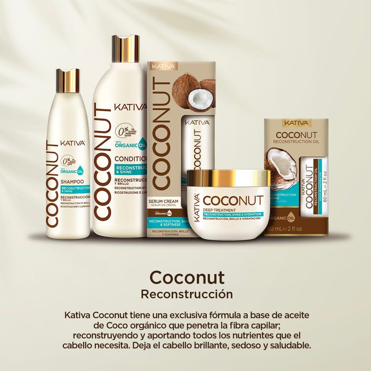 KATIVA - Shampoo Kativa Coconut Botella 1 L