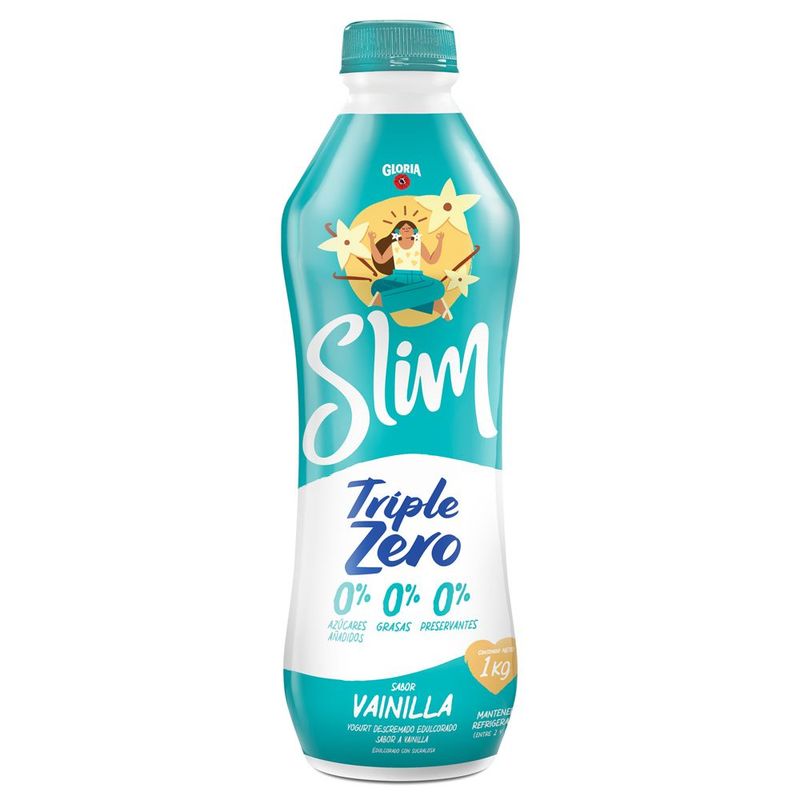 GLORIA - Yogurt Descremado Edulcorado Vainilla Slim 1 kg