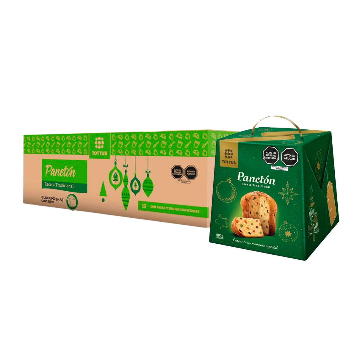 TOTTUS - Caja x 6 Panetón Navidad En Caja Tottus
