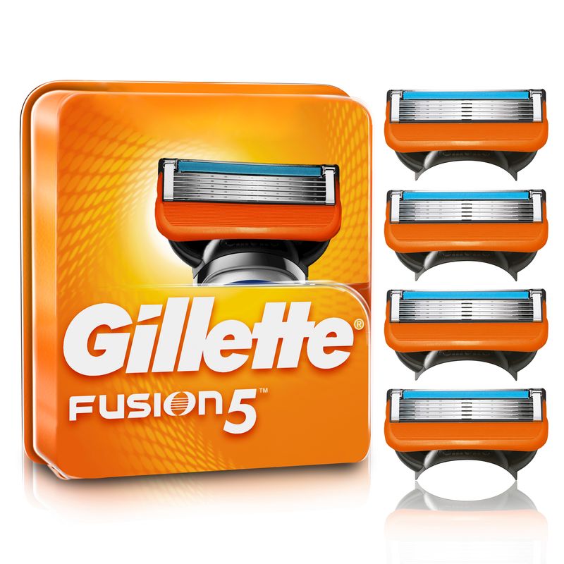GILLETTE - Gillette Fusión Repuestos De Afeitar Con 5 Hojas 4 Unidades