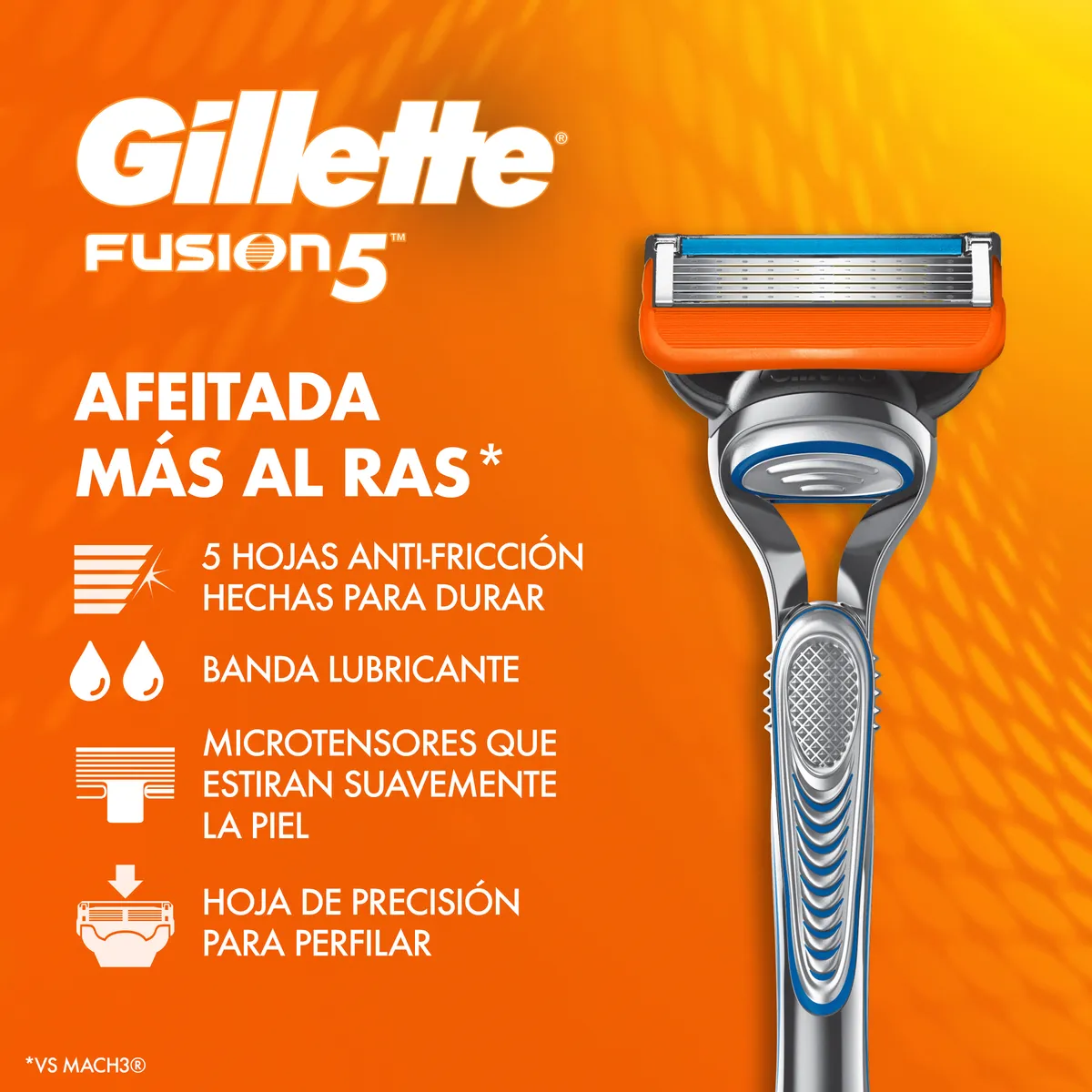 GILLETTE - Repuesto para Máquina de Afeitar Gillette Fusion5 Caja 4 Und