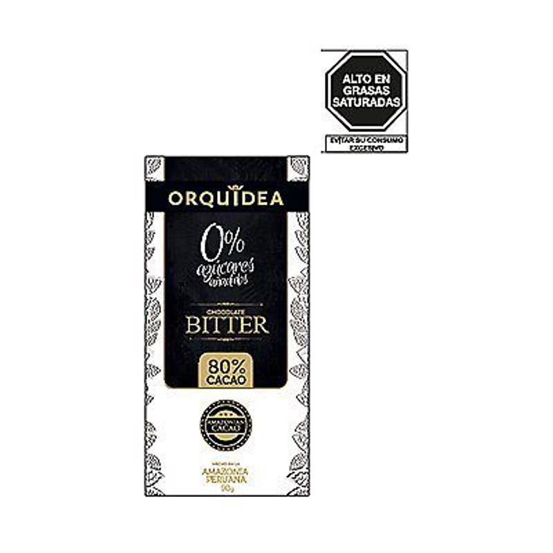 ORQUIDEA - Chocolate Bitter Cacao Sin Azúcar 90 g