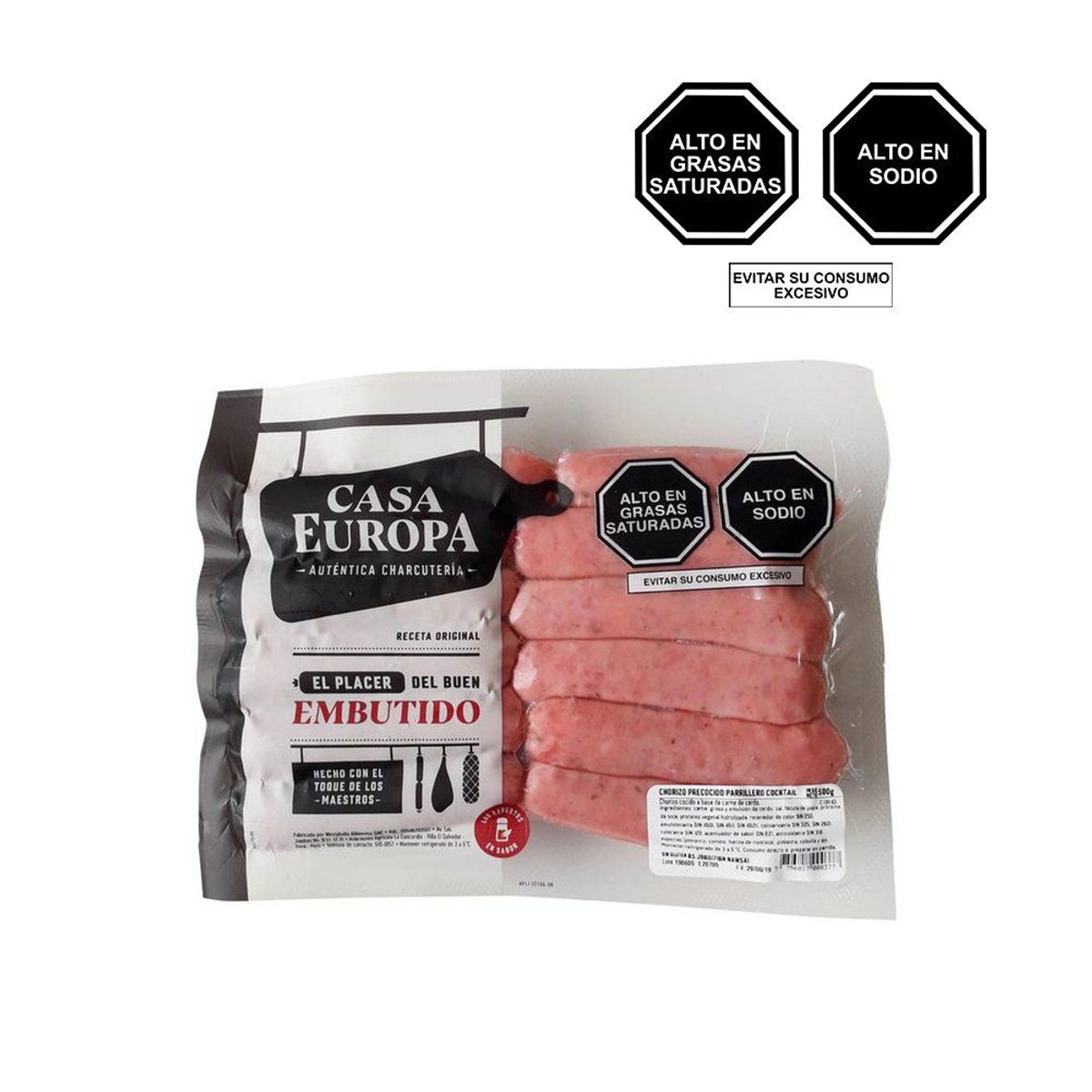 CASA EUROPA - Chorizo Cocktail Parrillero Casa Europa Empaque 500 g