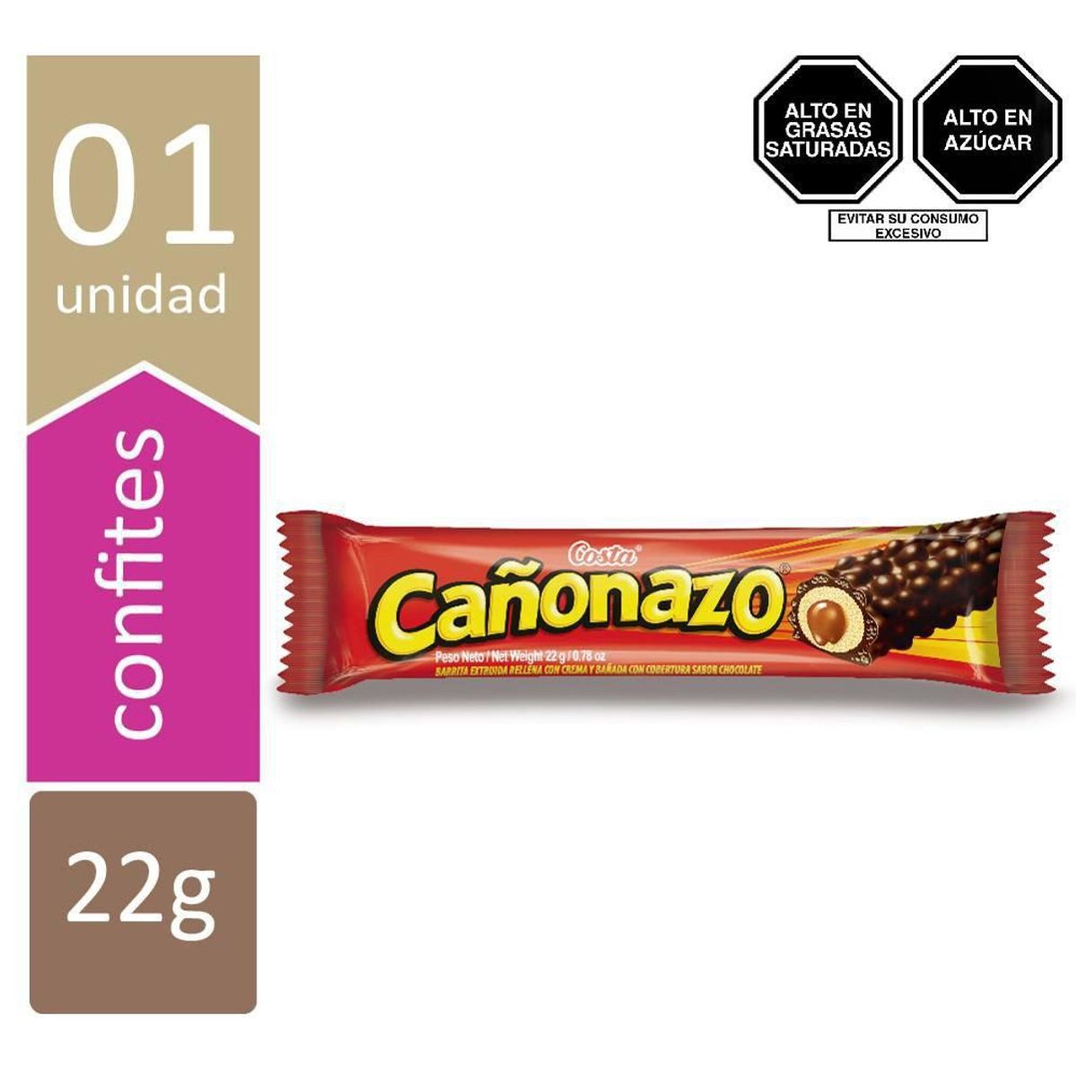 COSTA - Barra Cañonazo Relleno de Crema de Chocolate