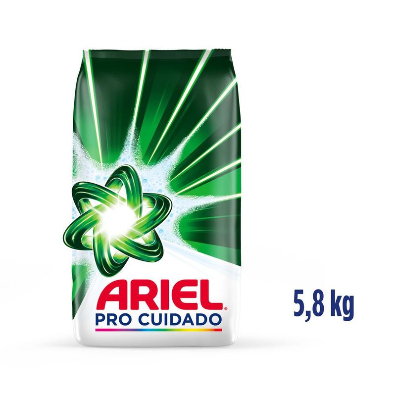 ARIEL - Detergente Ariel Polvo Pro Cuidado Bolsa 5.8 kg