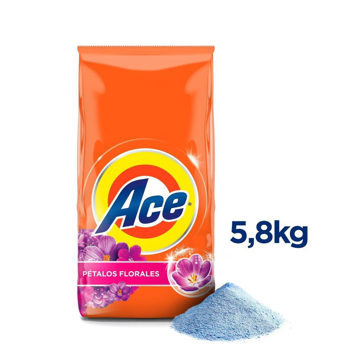 ACE - Detergente en Polvo Ace Regular Bolsa 5.8 Kg