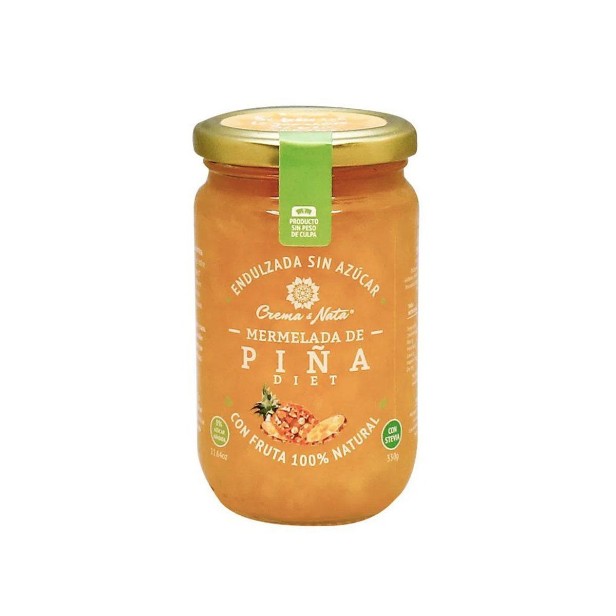 CREMA Y NATA - Mermelada Crema y Nata de Piña Diet Envase 330 g