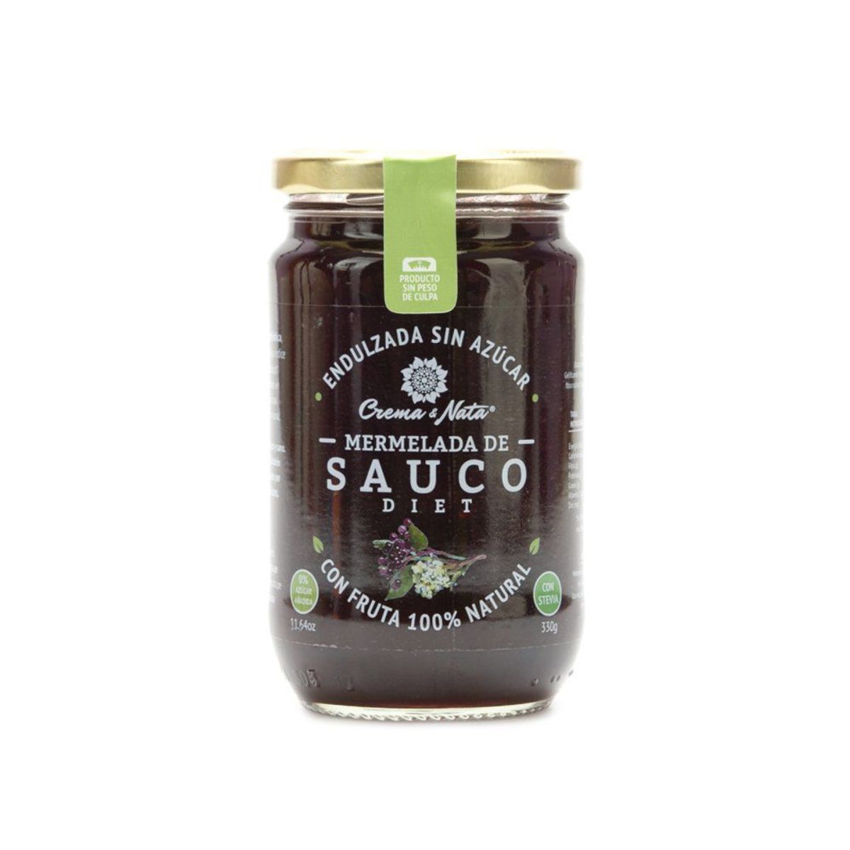 CREMA Y NATA - Mermelada Crema y Nata Sauco Diet Envase 330 g