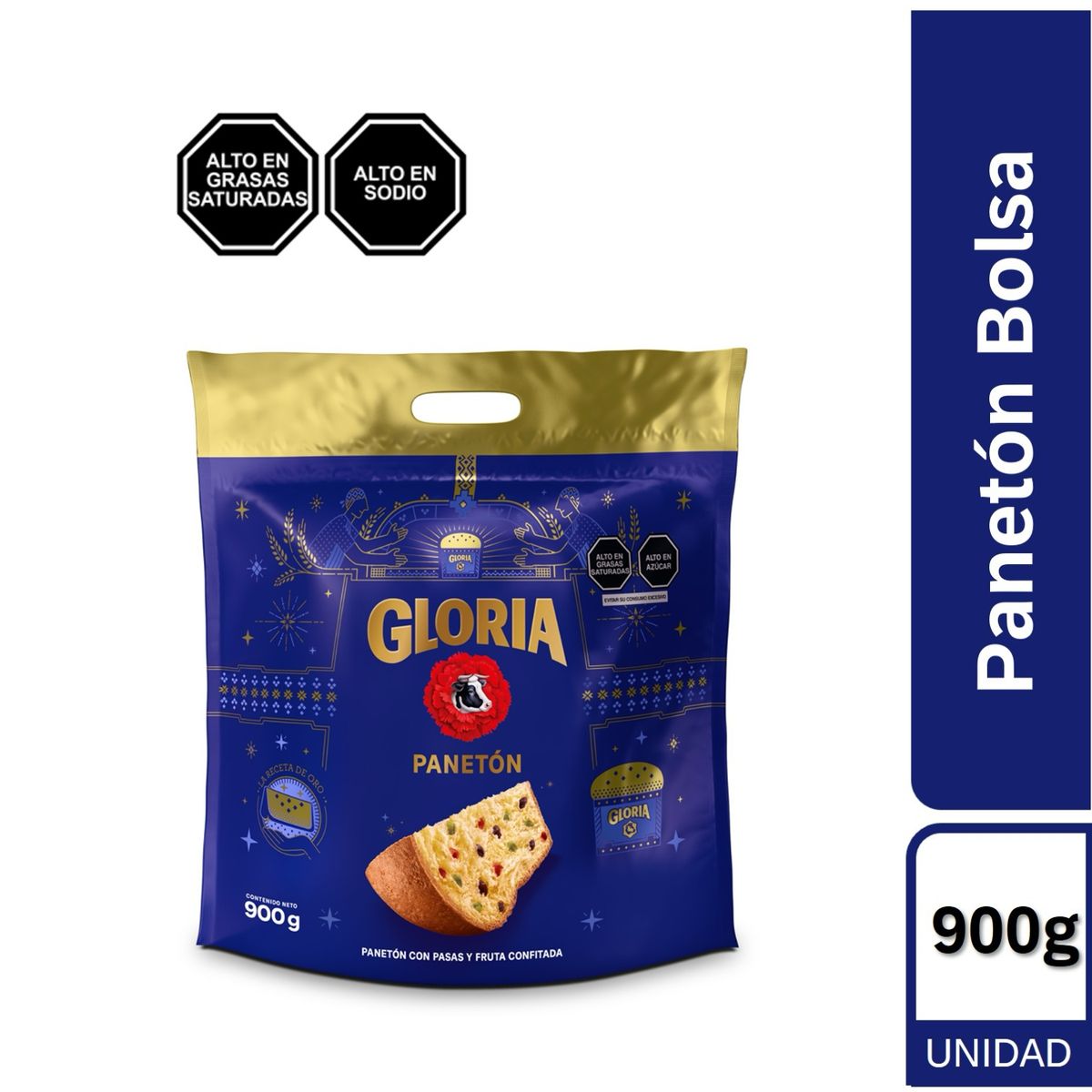 GLORIA - Panetón Gloria en Bolsa 900 g