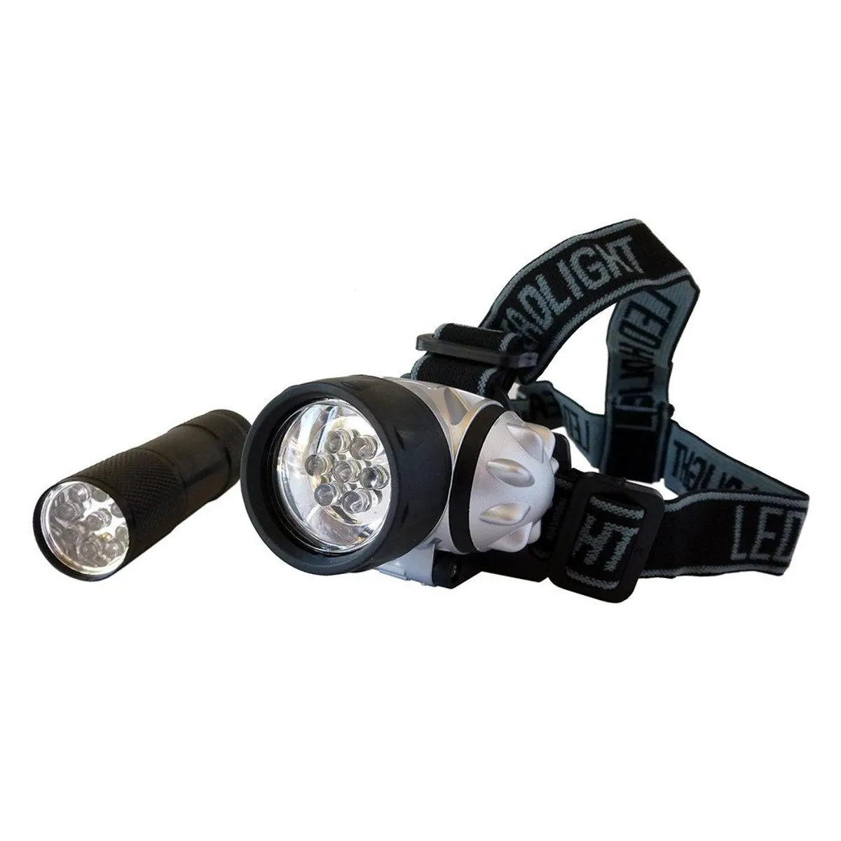 MACROTEL - Linterna 9Led  + Linterna Cabeza 7 Led