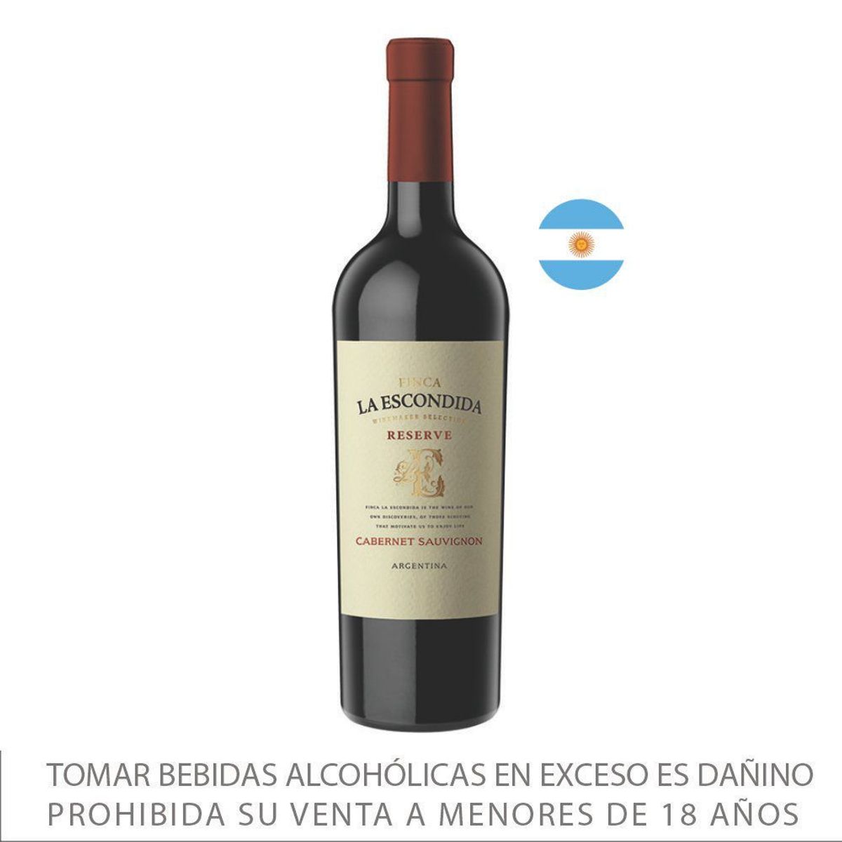 LA ESCONDIDA - Vino La Escondida Reserva Cabernet Sauvignon Botella 750 mL