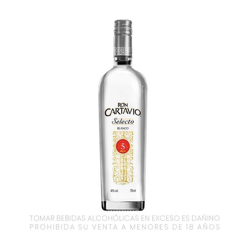 CARTAVIO - Ron Cartavio Selecto Blanco 5 Años Botella 750 mL