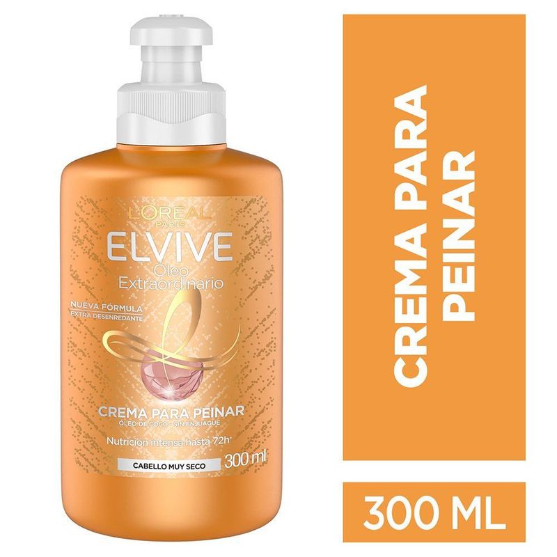 ELVIVE - Crema Para Peinar Elvive Cabello Muy Seco Coco 300 mL