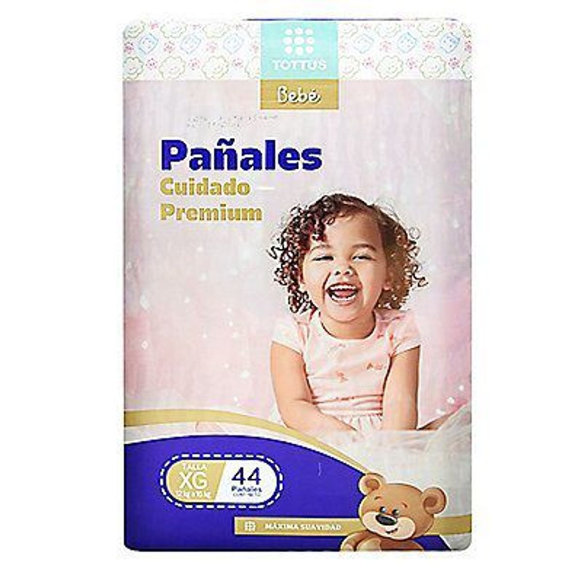 TOTTUS - Pañales Cuidado Premium Tottus Talla XG Empaque 44 Und