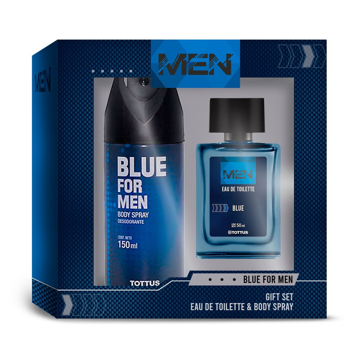 TOTTUS - Set Tottus Blue for Men Colonia 50 mL + Body Spray 150 mL
