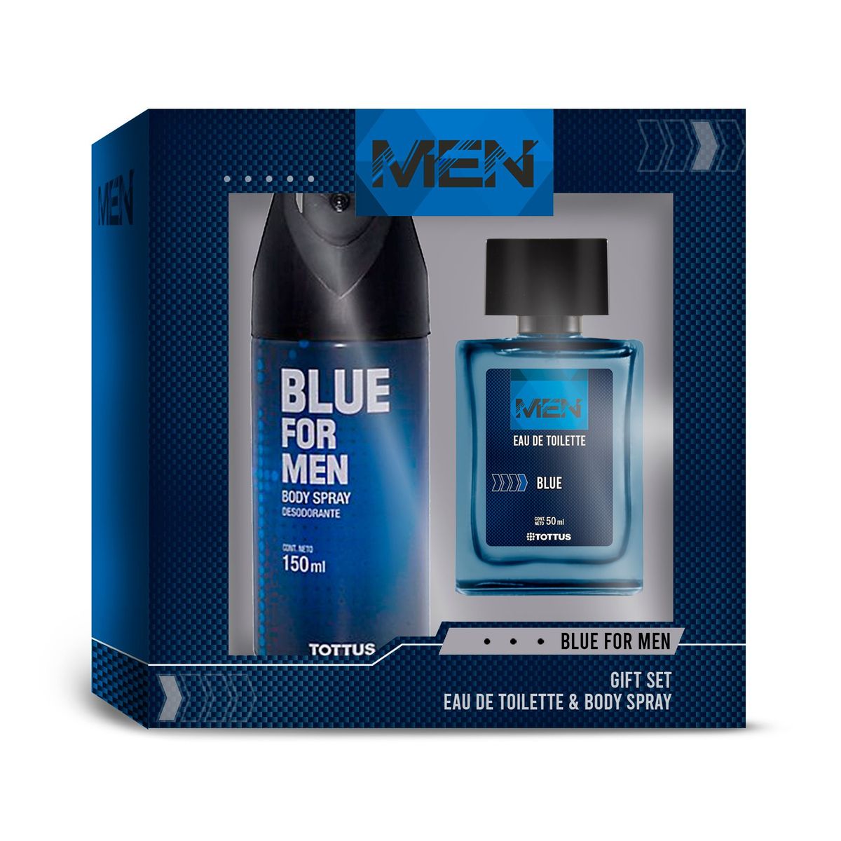 TOTTUS - Set Tottus Blue for Men Colonia 50 mL + Body Spray 150 mL