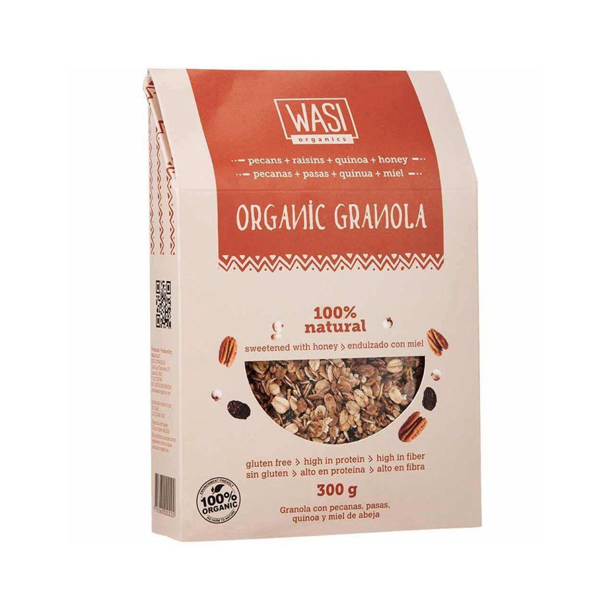 WASI ORGANICS - Granola Orgánica Wasi Organics Pecanas y Quinua Caja 300 g