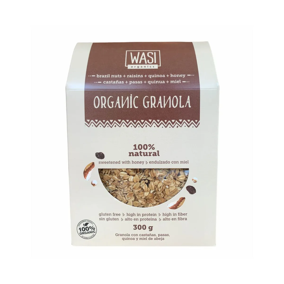 WASI ORGANICS - Granola Orgánica Wasi Organics con Miel Caja 300 g