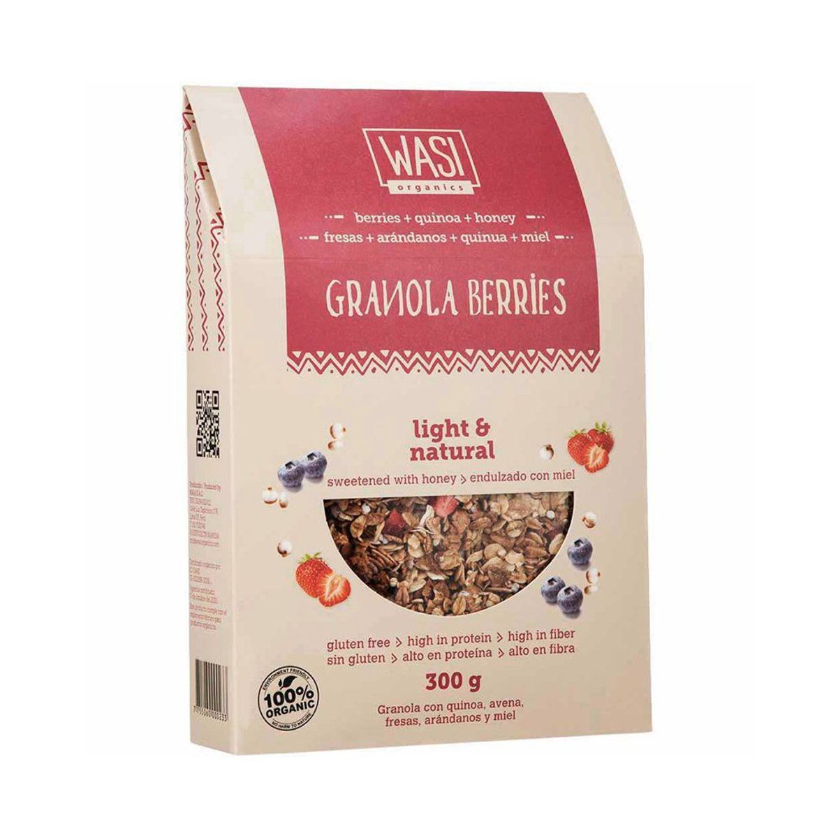 WASI ORGANICS - Granola Berries Wasi Organics Caja 300 g