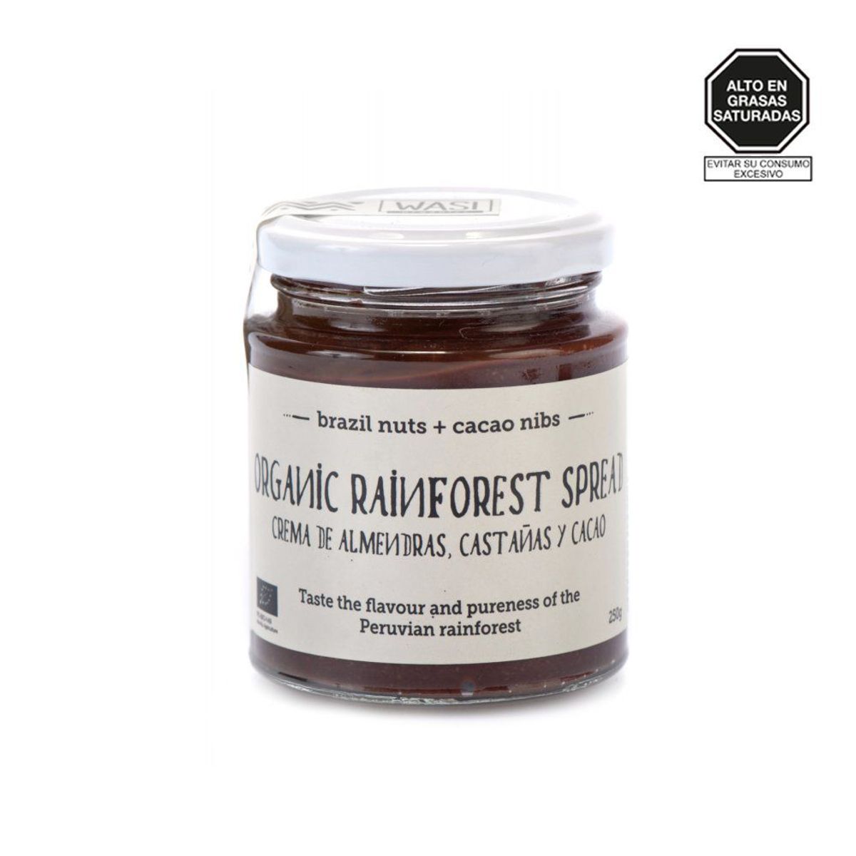 WASI ORGANICS - Crema de Almendras Castañas y Cacao Wasi Organics Envase 250 g