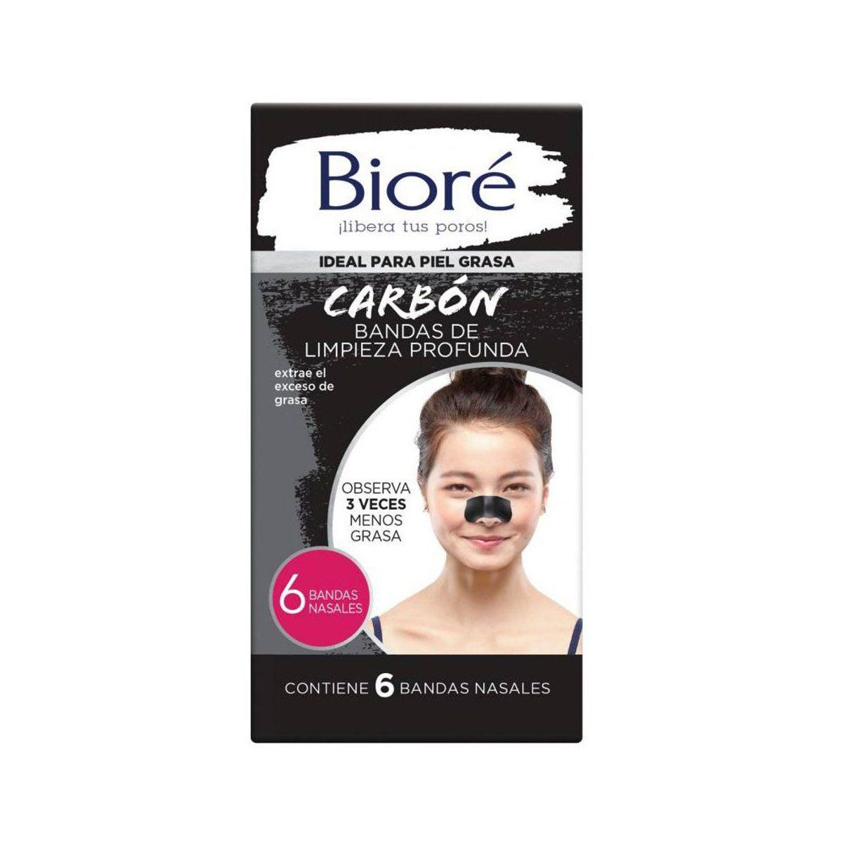 BIORE - Bandas Nasales Bioré Carbón Caja 6 Und