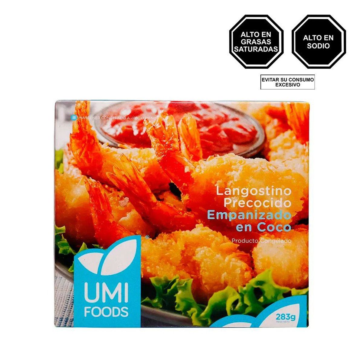 UMI FOODS - Langostino Precocido Empanizado Con Coco Umi Foods 283 g