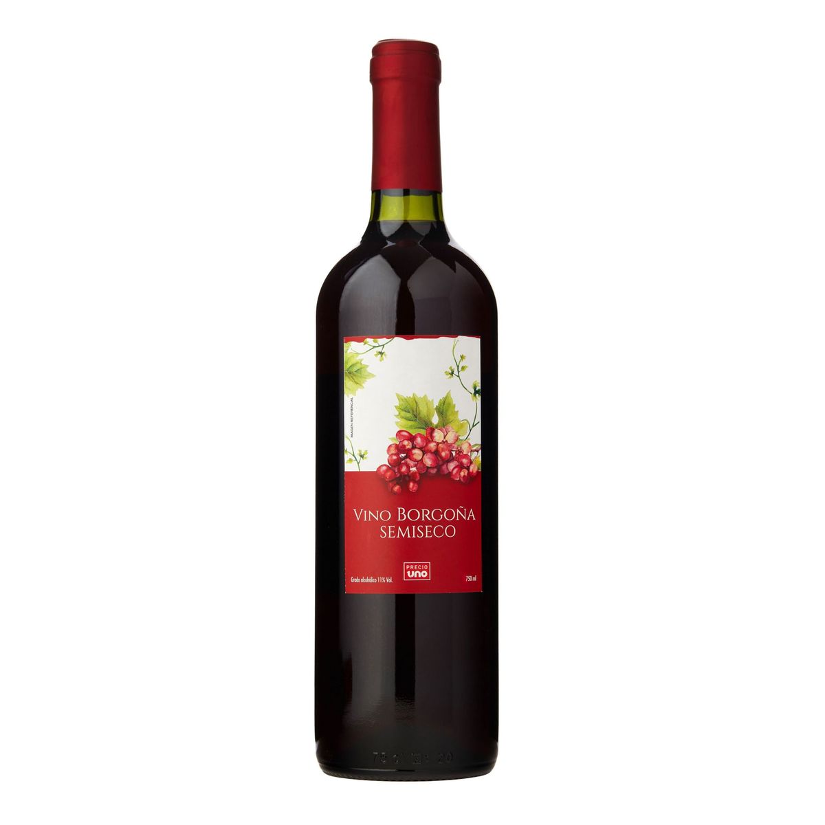 PRECIO UNO - Vino Borgoña Semiseco Precio Uno Botella 750 mL