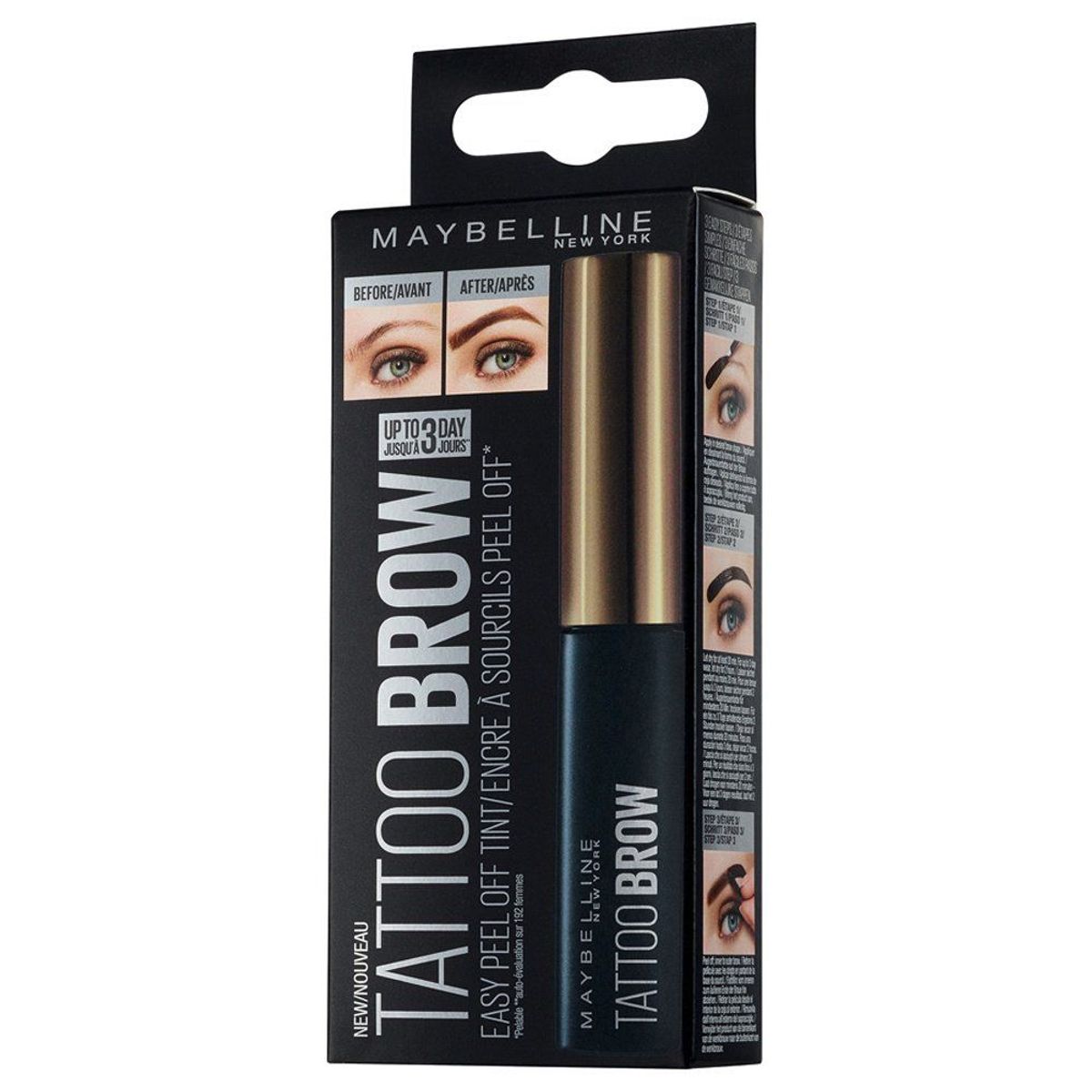 MAYBELLINE - Tatuaje para Cejas Maybelline Tattoo Brow Tono Medium Brown Caja 4.6 g