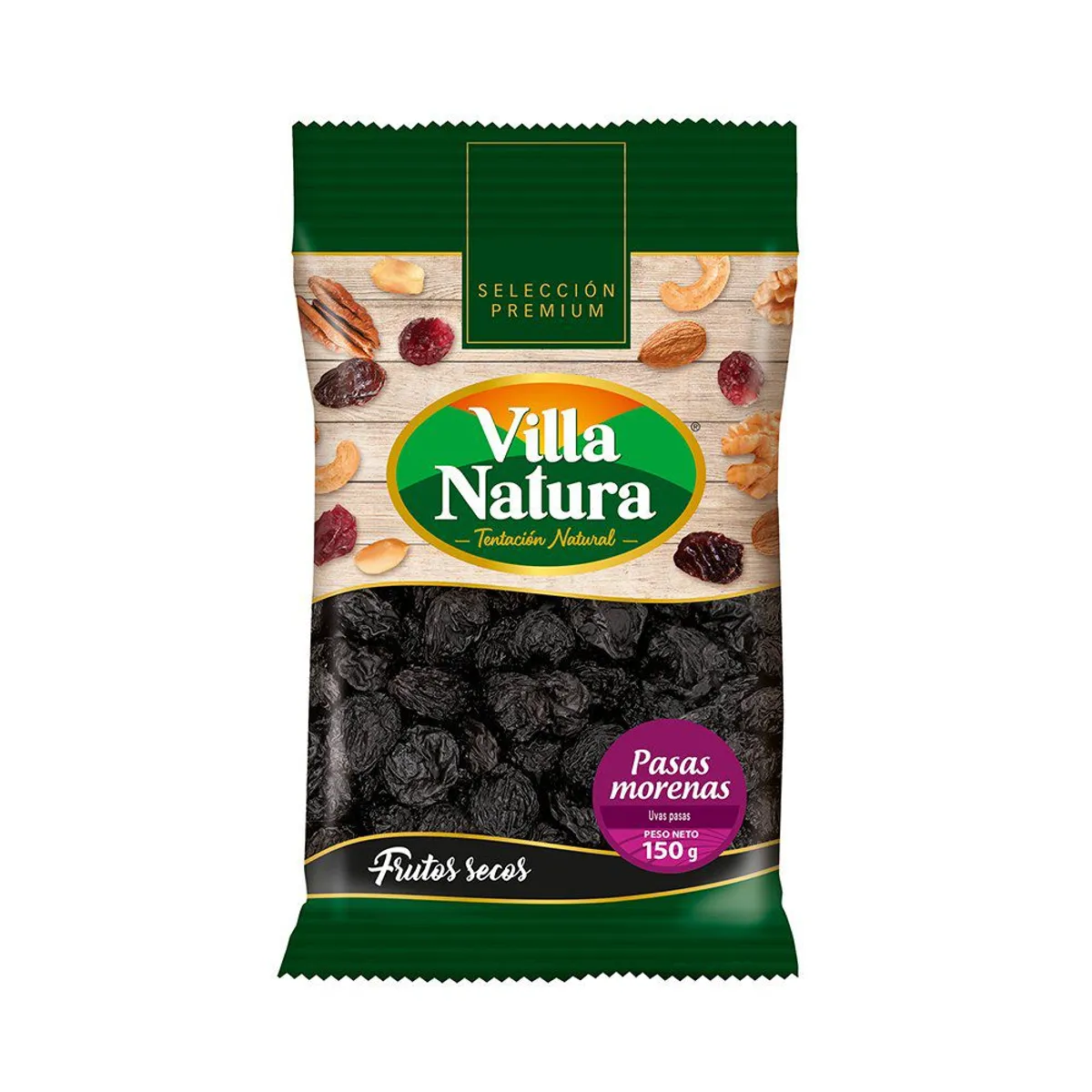 VILLA NATURA - Pasas Morenas Villa Natura Bolsa 150 g