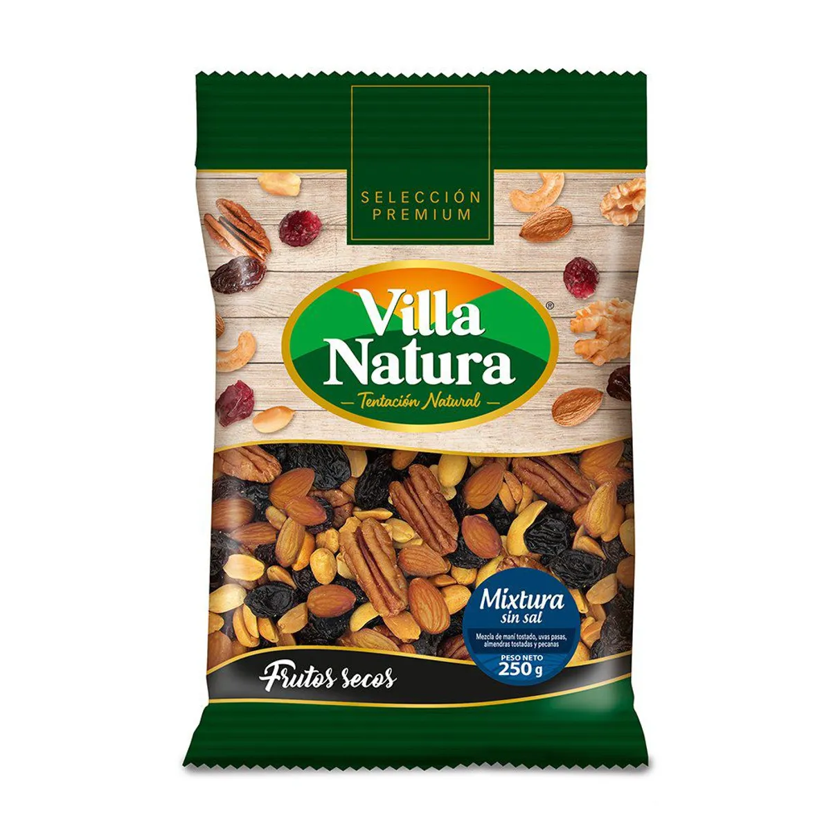 VILLA NATURA - Frutos Secos Villa Natura Mixtura Natural Bolsa 250 g