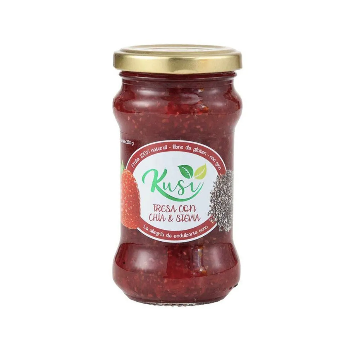 KUSI - Mermelada Kusi Fresa con Chía y Stevia Envase 230 g