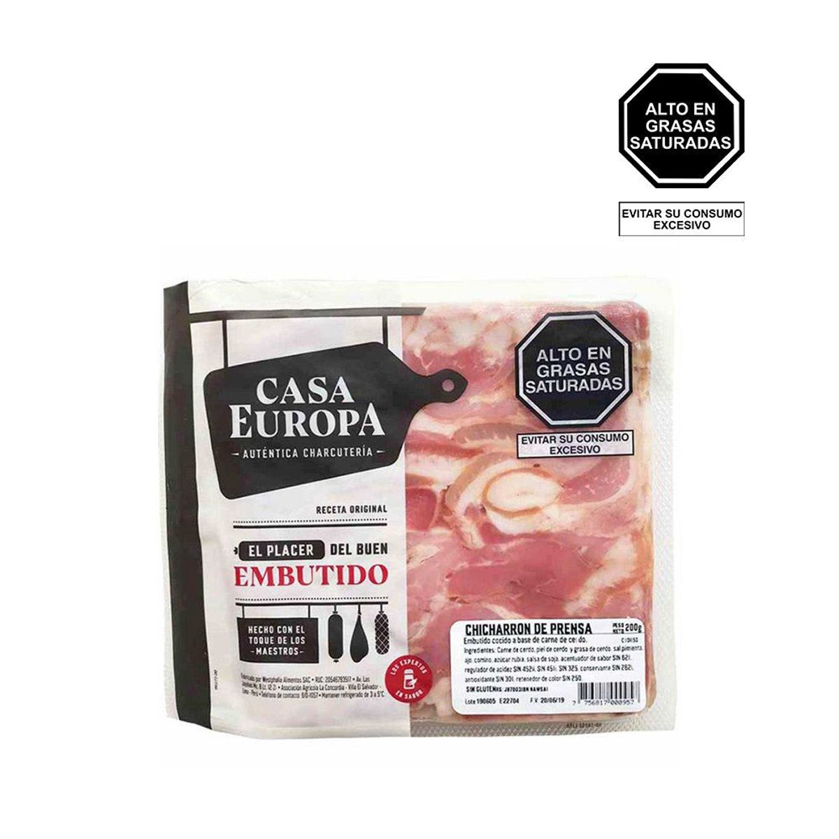 CASA EUROPA - Chicharrón de Prensa Casa Europa Empaque 200 g