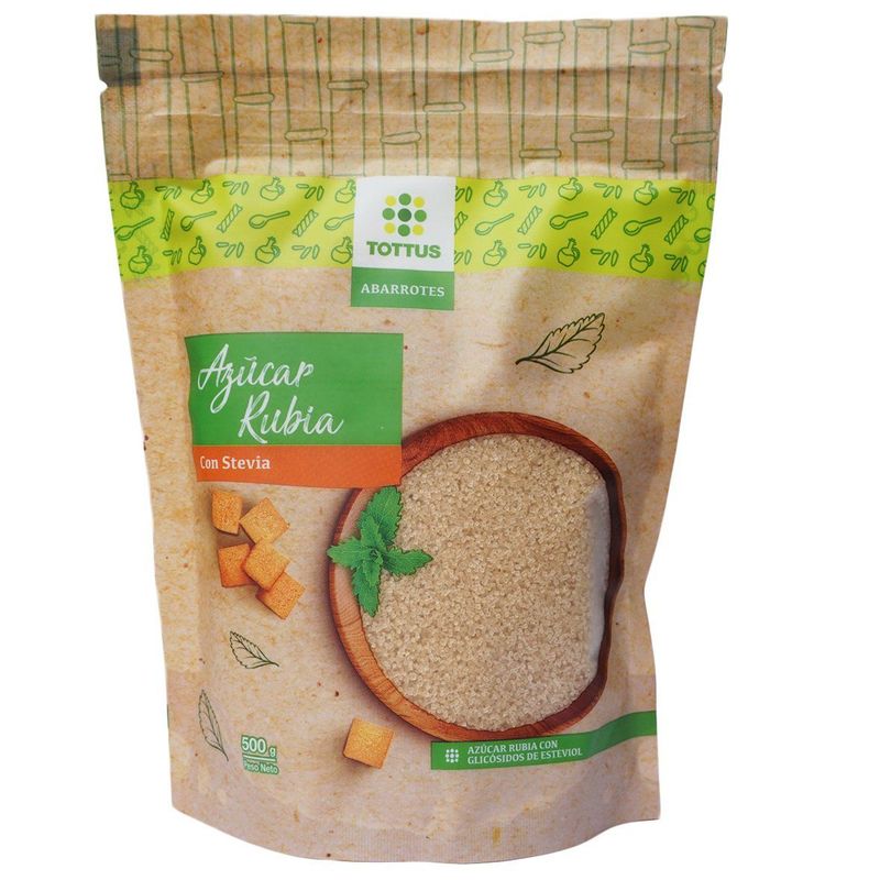 TOTTUS - Azúcar Rubia Tottus con Stevia Bolsa 500 g
