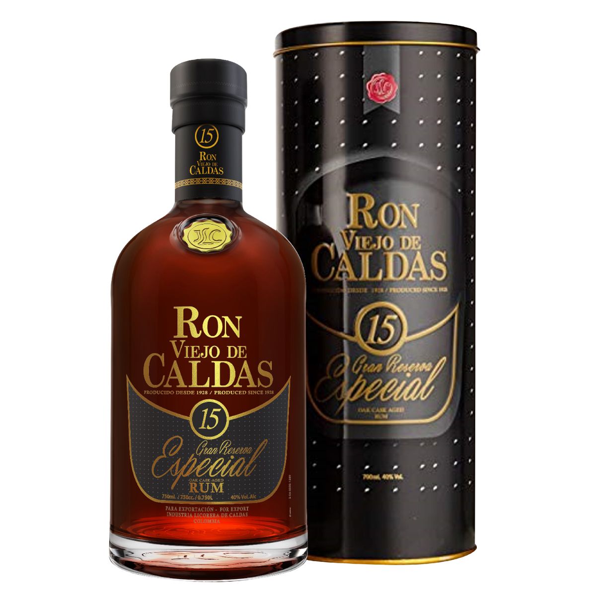 VIEJO DE CALDAS - Ron Viejo de Caldas Gran Reserva Botella 750 mL