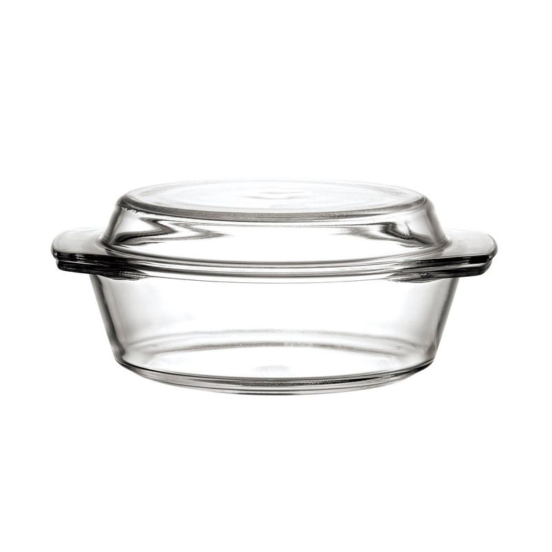 PRECIO UNO - Cacerola De Vidrio Con Tapa 1.5 L