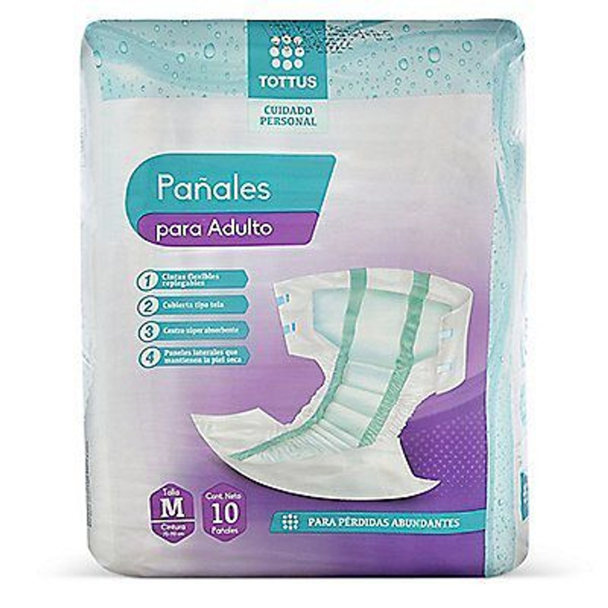 TOTTUS - Pañales para Adulto Tottus Talla M Empaque 10 Und